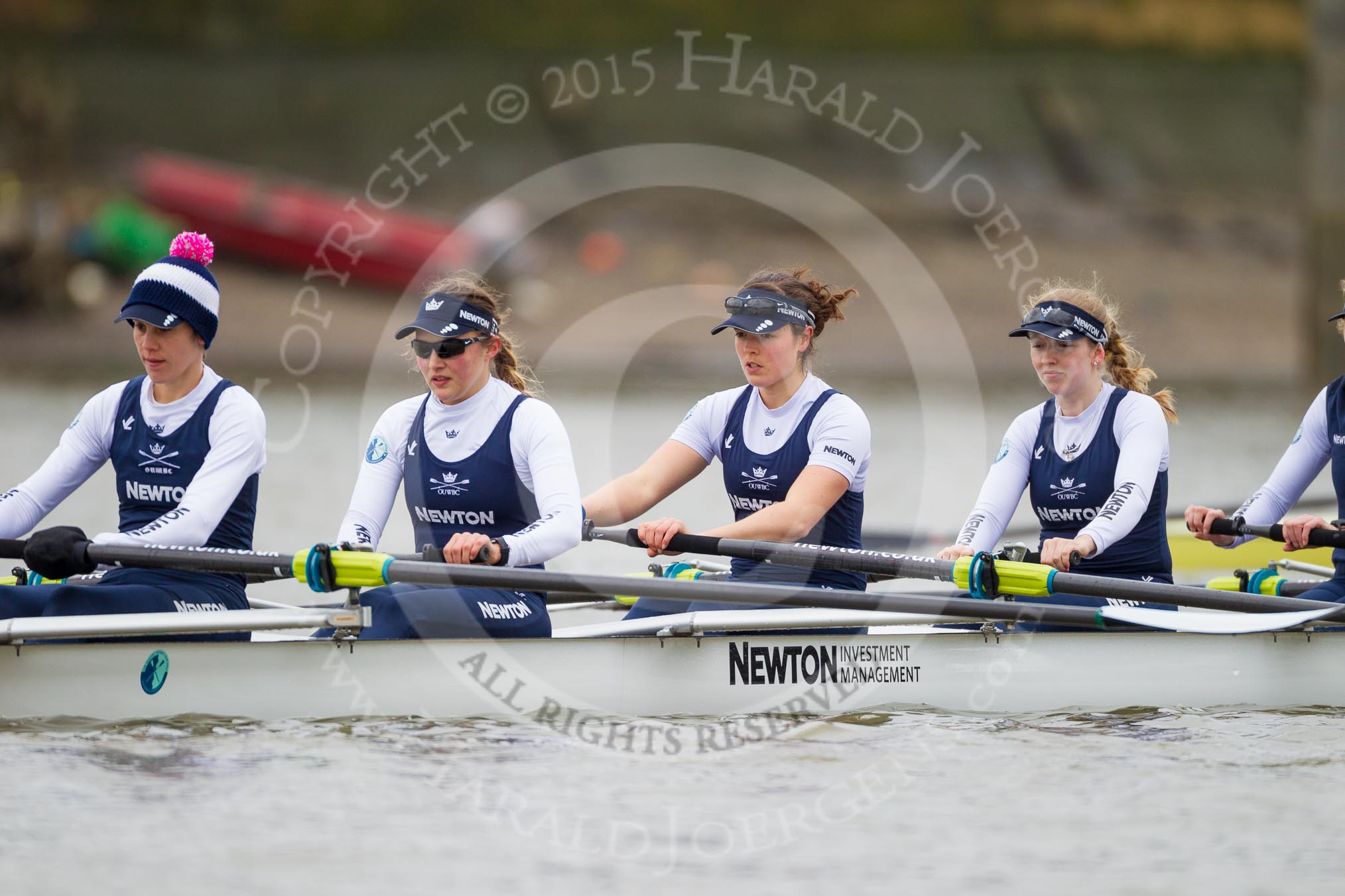 The OUWBC boat - Caryn Davies, Nadine Gradel Iberg, Lauren Kedar, and Amber De Vere.