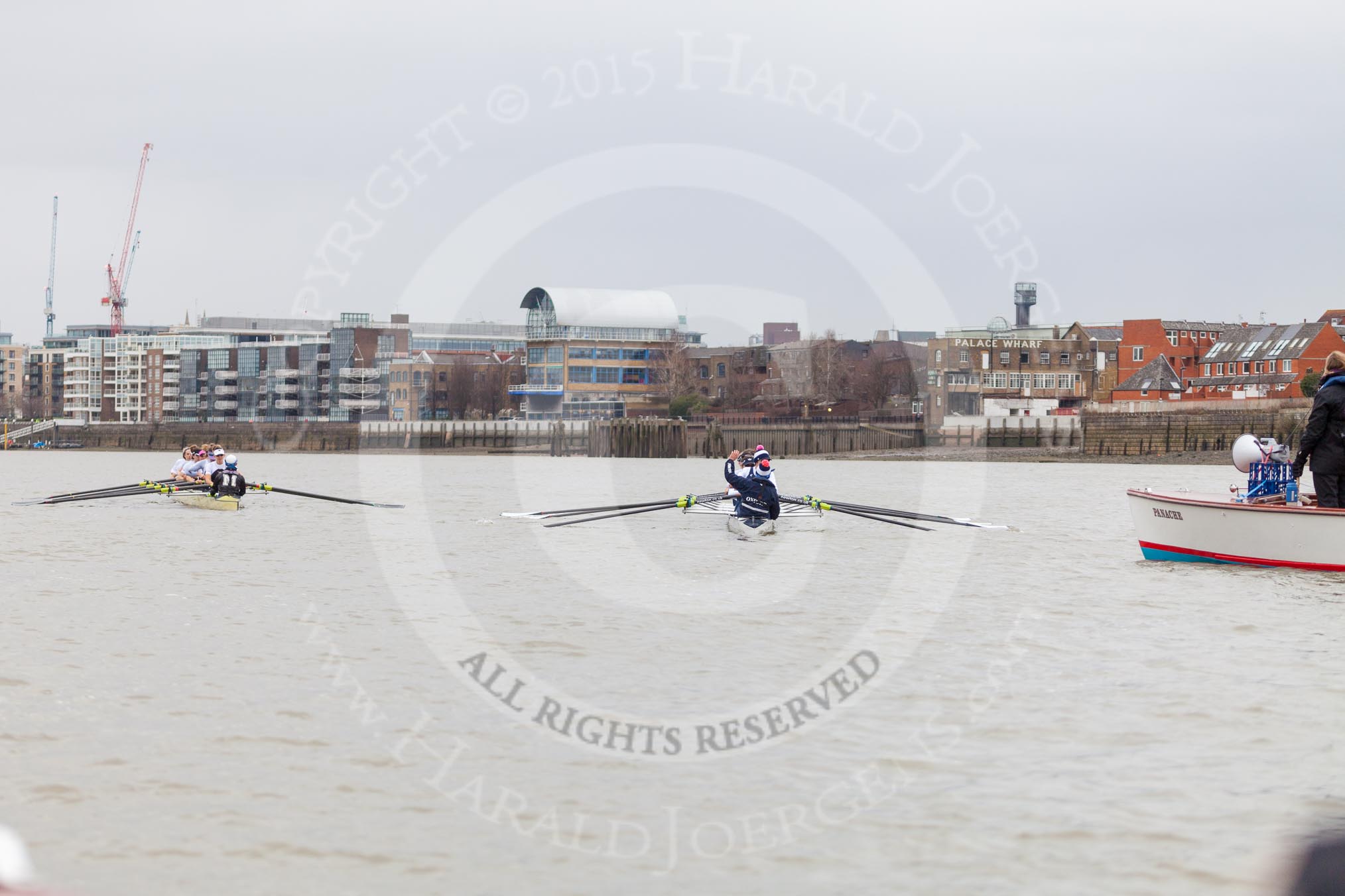 Molesey BC have been given a lead of 1 1/2 length at the start of the second race