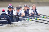 OUWBC at the start of the third race - cox Jennifer Ehr, Caryn Davies, Nadine Gradel Iberg, Lauren Kedar, Amber De Vere, Emily Reynolds, Shelley Pearson, Anastasia Chitty, and Maxie Scheske