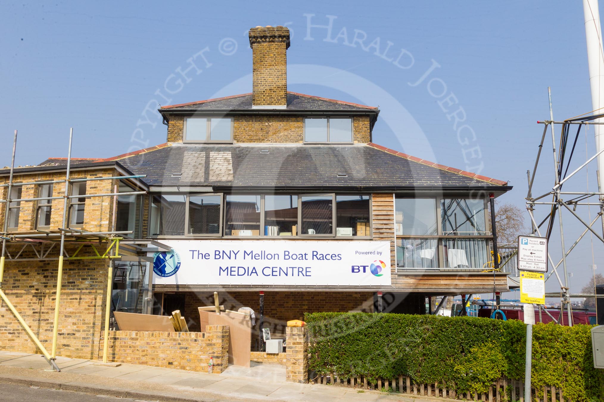 The Boat Race BT Media Centre at Thames Rowing Club, Putney Embankment