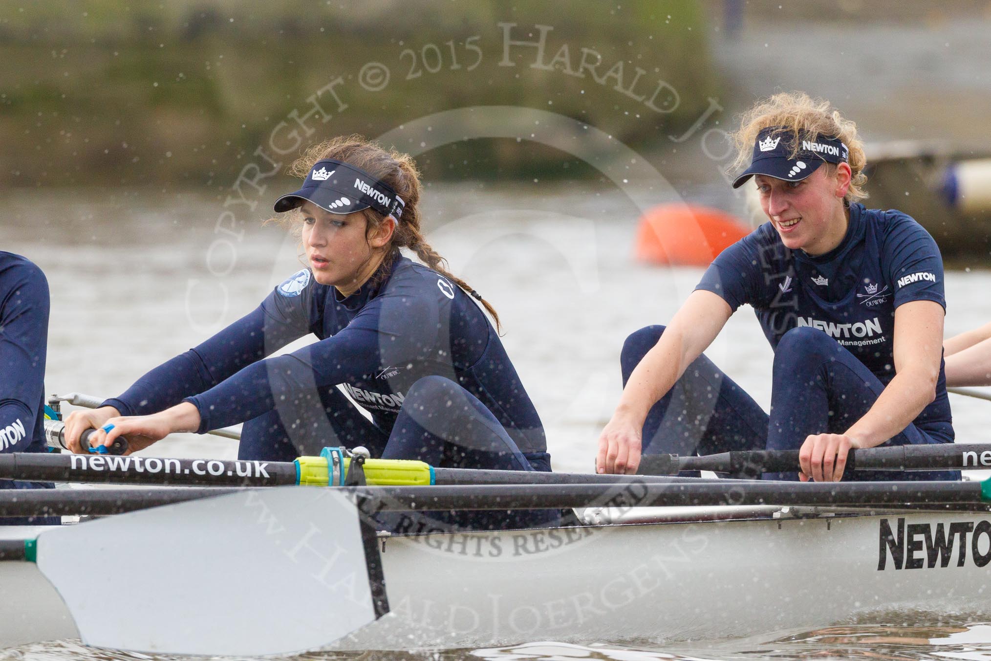 Photo 1512101219051D46021HaraldJoergens The Boat Race season 2016 - Women's Boat Race Trial Eights (OUWBC, Oxford): "Scylla", here 3-Elettra Ardissino, 2-Merel Lefferts.
River Thames between Putney Bridge and Mortlake,
London SW15,
United Kingdom,
on 10 December 2015 at 12:19, image #151