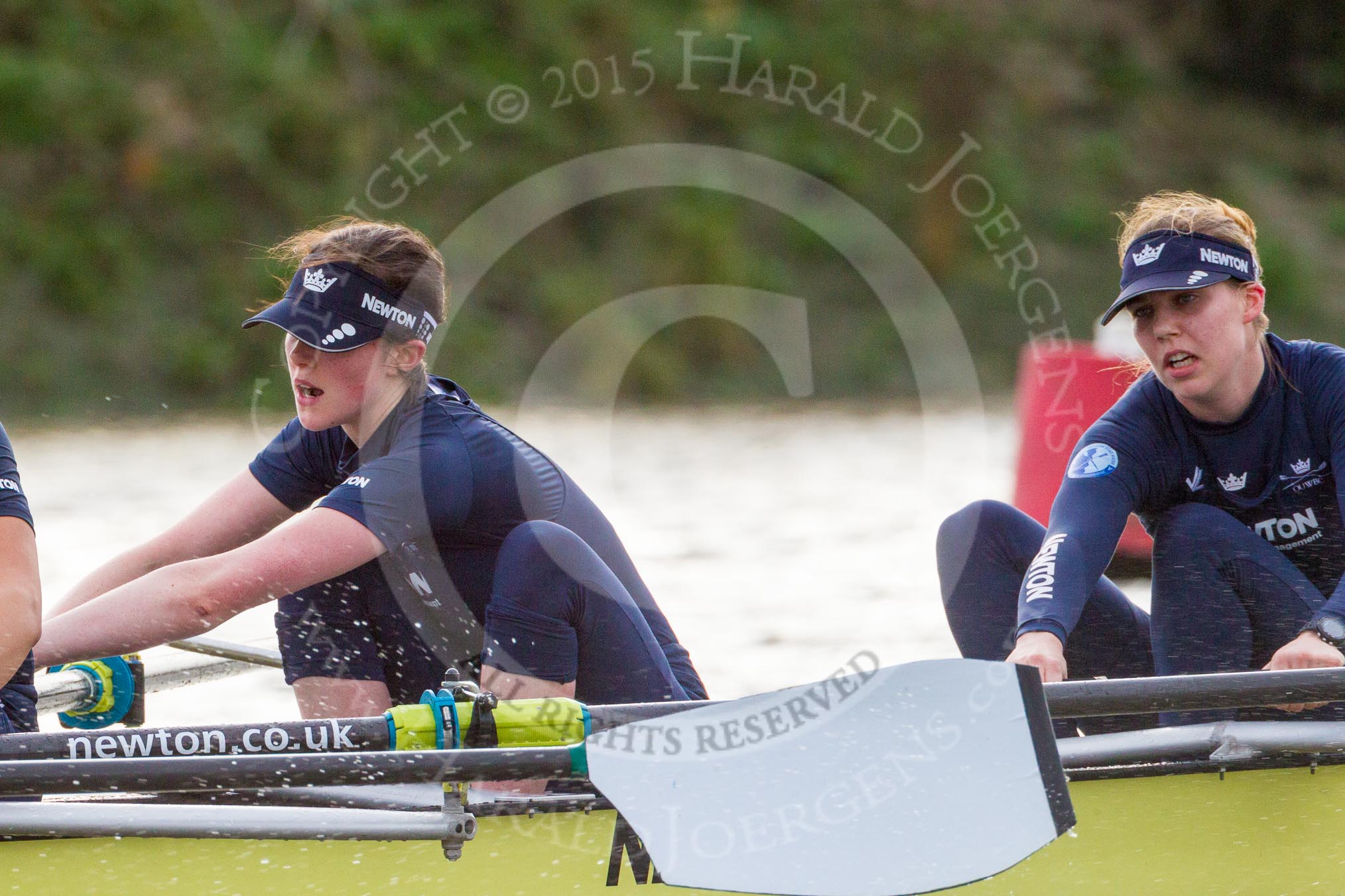 The Boat Race season 2016 - Women's Boat Race Trial Eights (OUWBC, Oxford): "Charybdis" , here 2-Christina Fleischer, bow-Georgie Daniell.
River Thames between Putney Bridge and Mortlake,
London SW15,

United Kingdom,
on 10 December 2015 at 12:28, image #238