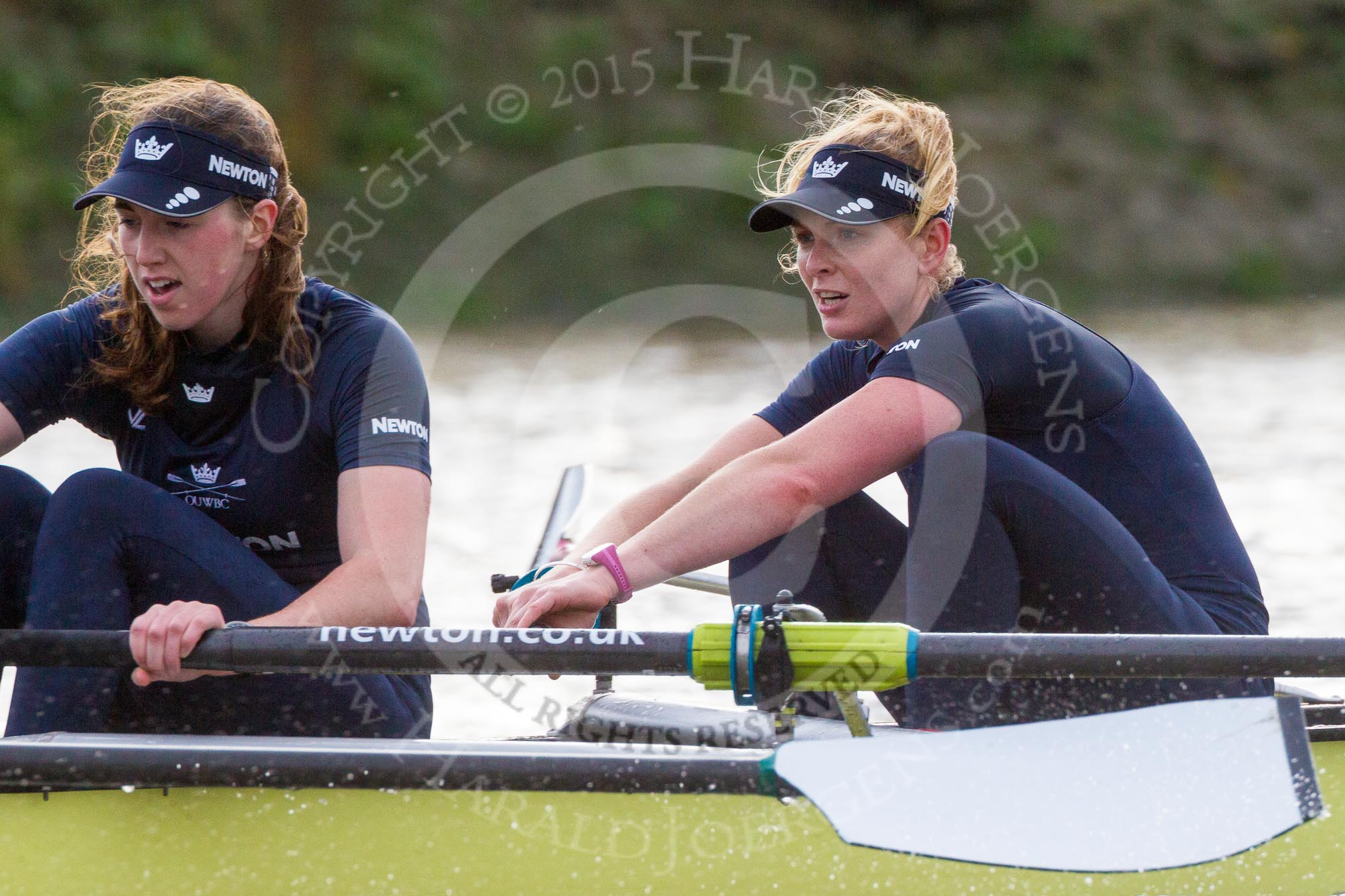 The Boat Race season 2016 - Women's Boat Race Trial Eights (OUWBC, Oxford): "Charybdis" , here 5-Ruth Siddorn, 4-Emma Spruce.
River Thames between Putney Bridge and Mortlake,
London SW15,

United Kingdom,
on 10 December 2015 at 12:28, image #240