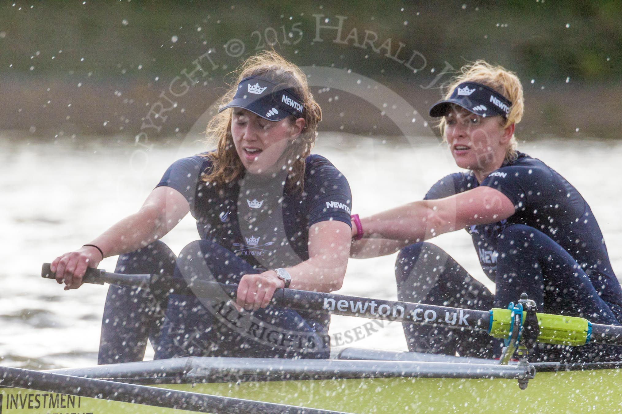 The Boat Race season 2016 - Women's Boat Race Trial Eights (OUWBC, Oxford): "Charybdis" , here 5-Ruth Siddorn, 4-Emma Spruce.
River Thames between Putney Bridge and Mortlake,
London SW15,

United Kingdom,
on 10 December 2015 at 12:29, image #255