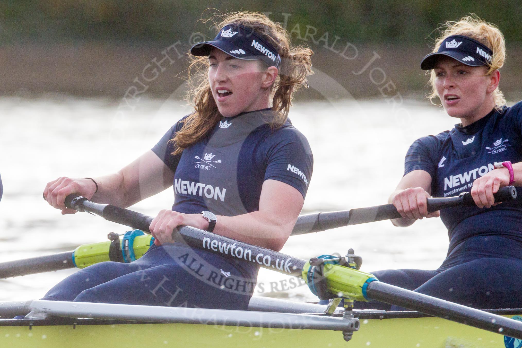 The Boat Race season 2016 - Women's Boat Race Trial Eights (OUWBC, Oxford): "Charybdis" , here 5-Ruth Siddorn, 4-Emma Spruce.
River Thames between Putney Bridge and Mortlake,
London SW15,

United Kingdom,
on 10 December 2015 at 12:29, image #256
