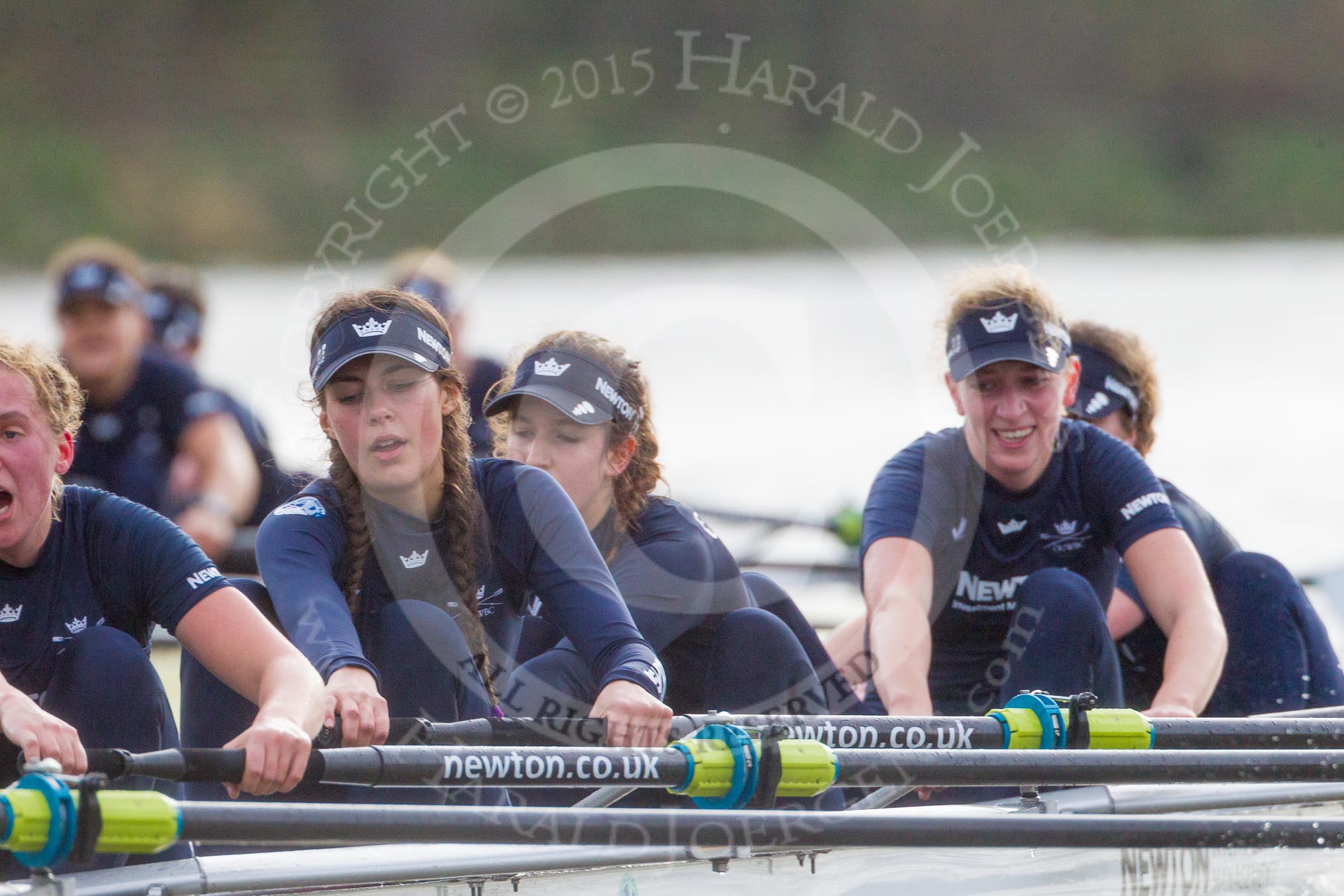 The Boat Race season 2016 - Women's Boat Race Trial Eights (OUWBC, Oxford): "Scylla", here 4-Rebecca Te Water Naude, 3-Elettra Ardissino, 2-Merel Lefferts, bow-Issy Dodds.
River Thames between Putney Bridge and Mortlake,
London SW15,

United Kingdom,
on 10 December 2015 at 12:31, image #263