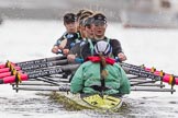 The Boat Race season 2016 - Women's Boat Race Trial Eights (CUWBC, Cambridge): "Twickenham" at the start of the race, cox-Rosemary Ostfeld, stroke-Myriam Goudet, 7-Caroline Habjan, 6-Fiona Macklin, 5-Hannah Roberts, 4-Sarah Carlotti, 3-Ashton Brown, 2-Imogen Grant, bow-Dorottya Nagy.
River Thames between Putney Bridge and Mortlake,
London SW15,

United Kingdom,
on 10 December 2015 at 11:03, image #44