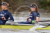 The Boat Race season 2016 - Women's Boat Race Trial Eights (OUWBC, Oxford): "Charybdis", here 6-Elo Luik, 5-Ruth Siddorn.
River Thames between Putney Bridge and Mortlake,
London SW15,

United Kingdom,
on 10 December 2015 at 12:22, image #183