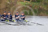 The Boat Race season 2016 - Women's Boat Race Trial Eights (OUWBC, Oxford): "Scylla", here 4-Rebecca Te Water Naude, 3-Elettra Ardissino, 2-Merel Lefferts, bow-Issy Dodds.
River Thames between Putney Bridge and Mortlake,
London SW15,

United Kingdom,
on 10 December 2015 at 12:23, image #190