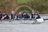 The Boat Race season 2016 - Women's Boat Race Trial Eights (OUWBC, Oxford): "Scylla", here 6-Joanne Jansen, 5-Anastasia Chitty, 4-Rebecca Te Water Naude, 3-Elettra Ardissino, 2-Merel Lefferts, bow-Issy Dodds.
River Thames between Putney Bridge and Mortlake,
London SW15,

United Kingdom,
on 10 December 2015 at 12:23, image #192