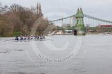 The Boat Race season 2016 - Women's Boat Race Trial Eights (OUWBC, Oxford): "Scylla", approaching Hammersmith Bridge, cox-Antonia Stutter, stroke-Emma Lukasiewicz, 7-Lauren Kedar, 6-Joanne Jansen, 5-Anastasia Chitty, 4-Rebecca Te Water Naude, 3-Elettra Ardissino, 2-Merel Lefferts, bow-Issy Dodds.
River Thames between Putney Bridge and Mortlake,
London SW15,

United Kingdom,
on 10 December 2015 at 12:24, image #203