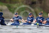The Boat Race season 2016 - Women's Boat Race Trial Eights (OUWBC, Oxford): "Scylla", here cox-Antonia Stutter, stroke-Emma Lukasiewicz, 7-Lauren Kedar, 6-Joanne Jansen.
River Thames between Putney Bridge and Mortlake,
London SW15,

United Kingdom,
on 10 December 2015 at 12:25, image #207