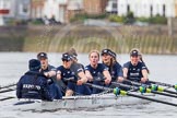 The Boat Race season 2016 - Women's Boat Race Trial Eights (OUWBC, Oxford): "Scylla" at the Surrey Bend, cox-Antonia Stutter, stroke-Emma Lukasiewicz, 7-Lauren Kedar, 6-Joanne Jansen, 5-Anastasia Chitty, 4-Rebecca Te Water Naude, 3-Elettra Ardissino, 2-Merel Lefferts, bow-Issy Dodds.
River Thames between Putney Bridge and Mortlake,
London SW15,

United Kingdom,
on 10 December 2015 at 12:25, image #212