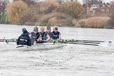 The Boat Race season 2016 - Women's Boat Race Trial Eights (OUWBC, Oxford): "Scylla" at the Surrey Bend, cox-Antonia Stutter, stroke-Emma Lukasiewicz, 7-Lauren Kedar, 6-Joanne Jansen, 5-Anastasia Chitty, 4-Rebecca Te Water Naude, 3-Elettra Ardissino, 2-Merel Lefferts, bow-Issy Dodds.
River Thames between Putney Bridge and Mortlake,
London SW15,

United Kingdom,
on 10 December 2015 at 12:27, image #226