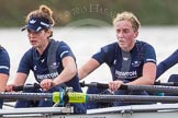 The Boat Race season 2016 - Women's Boat Race Trial Eights (OUWBC, Oxford): "Scylla", here 6-Joanne Jansen, 5-Anastasia Chitty.
River Thames between Putney Bridge and Mortlake,
London SW15,

United Kingdom,
on 10 December 2015 at 12:28, image #232