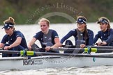 The Boat Race season 2016 - Women's Boat Race Trial Eights (OUWBC, Oxford): "Scylla", here 6-Joanne Jansen, 5-Anastasia Chitty, 4-Rebecca Te Water Naude, 3-Elettra Ardissino.
River Thames between Putney Bridge and Mortlake,
London SW15,

United Kingdom,
on 10 December 2015 at 12:28, image #235