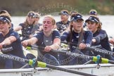 The Boat Race season 2016 - Women's Boat Race Trial Eights (OUWBC, Oxford): "Scylla", here 6-Joanne Jansen, 5-Anastasia Chitty, 4-Rebecca Te Water Naude, 3-Elettra Ardissino.
River Thames between Putney Bridge and Mortlake,
London SW15,

United Kingdom,
on 10 December 2015 at 12:31, image #264