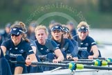The Boat Race season 2016 - Women's Boat Race Trial Eights (OUWBC, Oxford): "Scylla", here 7-Lauren Kedar, 6-Joanne Jansen, 5-Anastasia Chitty, 4-Rebecca Te Water Naude, 3-Elettra Ardissino, 2-Merel Lefferts, bow-Issy Dodds.
River Thames between Putney Bridge and Mortlake,
London SW15,

United Kingdom,
on 10 December 2015 at 12:36, image #309