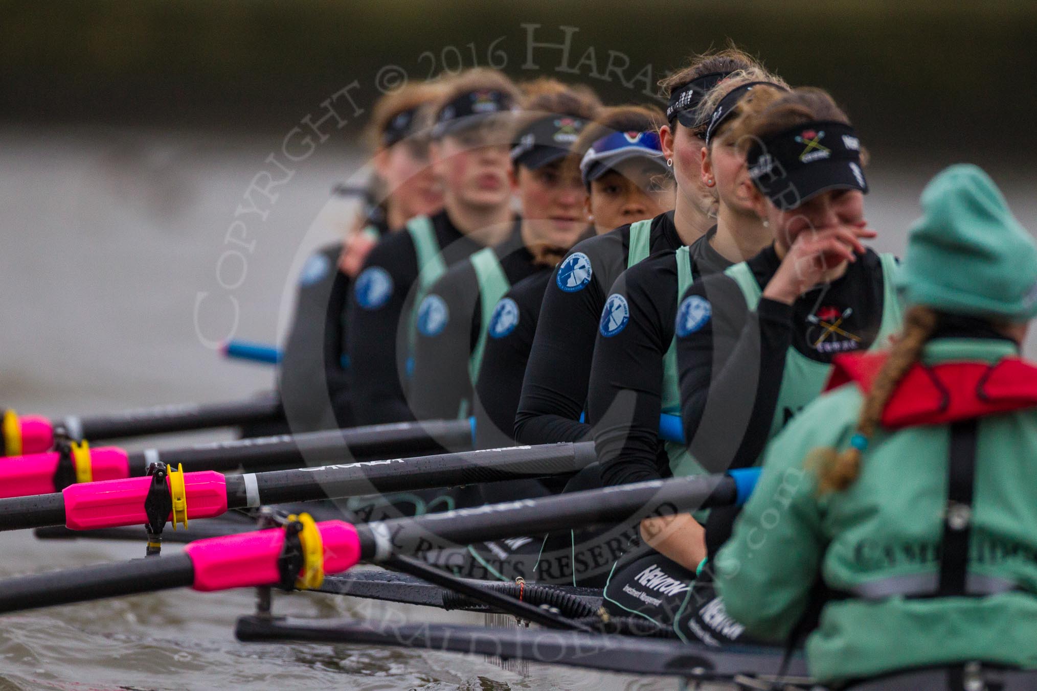 The Boat Race season 2016 - Women's Boat Race Fixture CUWBC vs OBUBC.
River Thames between Putney Bridge and Mortlake,
London SW15,

United Kingdom,
on 31 January 2016 at 15:52, image #44