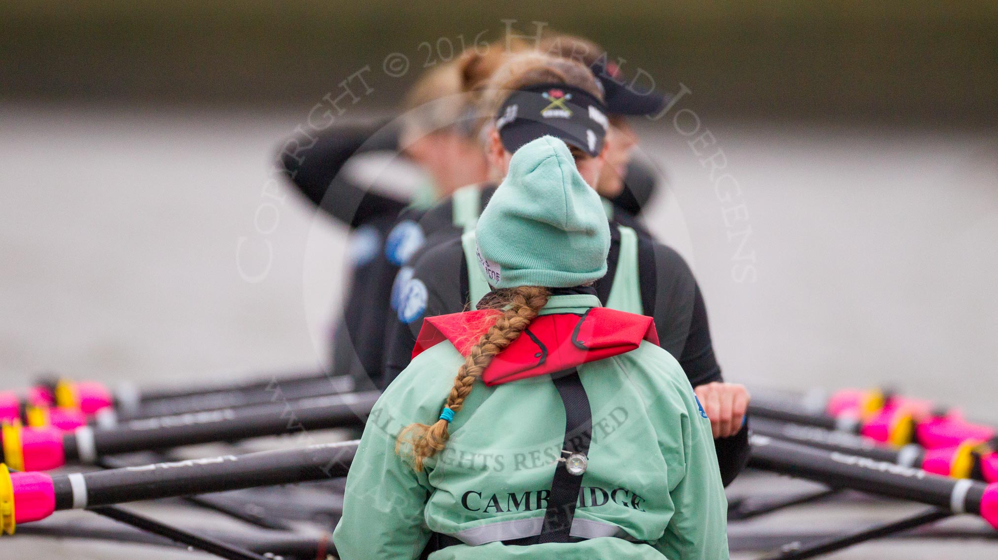 The Boat Race season 2016 - Women's Boat Race Fixture CUWBC vs OBUBC.
River Thames between Putney Bridge and Mortlake,
London SW15,

United Kingdom,
on 31 January 2016 at 15:52, image #46
