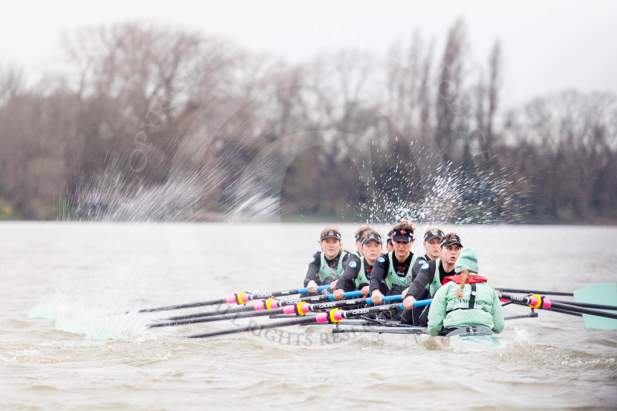 The Boat Race season 2016 - Women's Boat Race Fixture CUWBC vs OBUBC.
River Thames between Putney Bridge and Mortlake,
London SW15,

United Kingdom,
on 31 January 2016 at 15:59, image #55