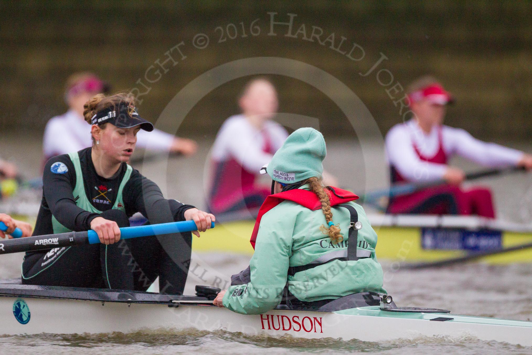 The Boat Race season 2016 - Women's Boat Race Fixture CUWBC vs OBUBC.
River Thames between Putney Bridge and Mortlake,
London SW15,

United Kingdom,
on 31 January 2016 at 16:01, image #66