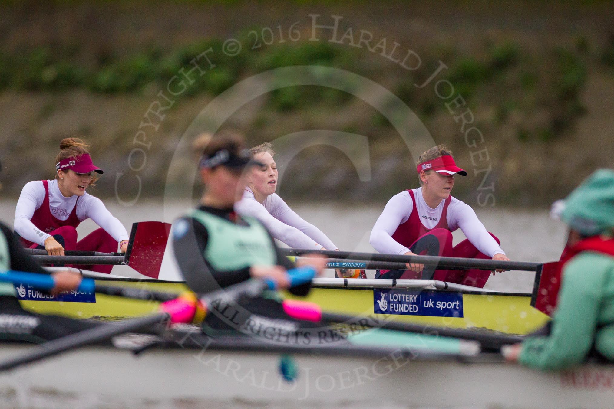 The Boat Race season 2016 - Women's Boat Race Fixture CUWBC vs OBUBC.
River Thames between Putney Bridge and Mortlake,
London SW15,

United Kingdom,
on 31 January 2016 at 16:02, image #71