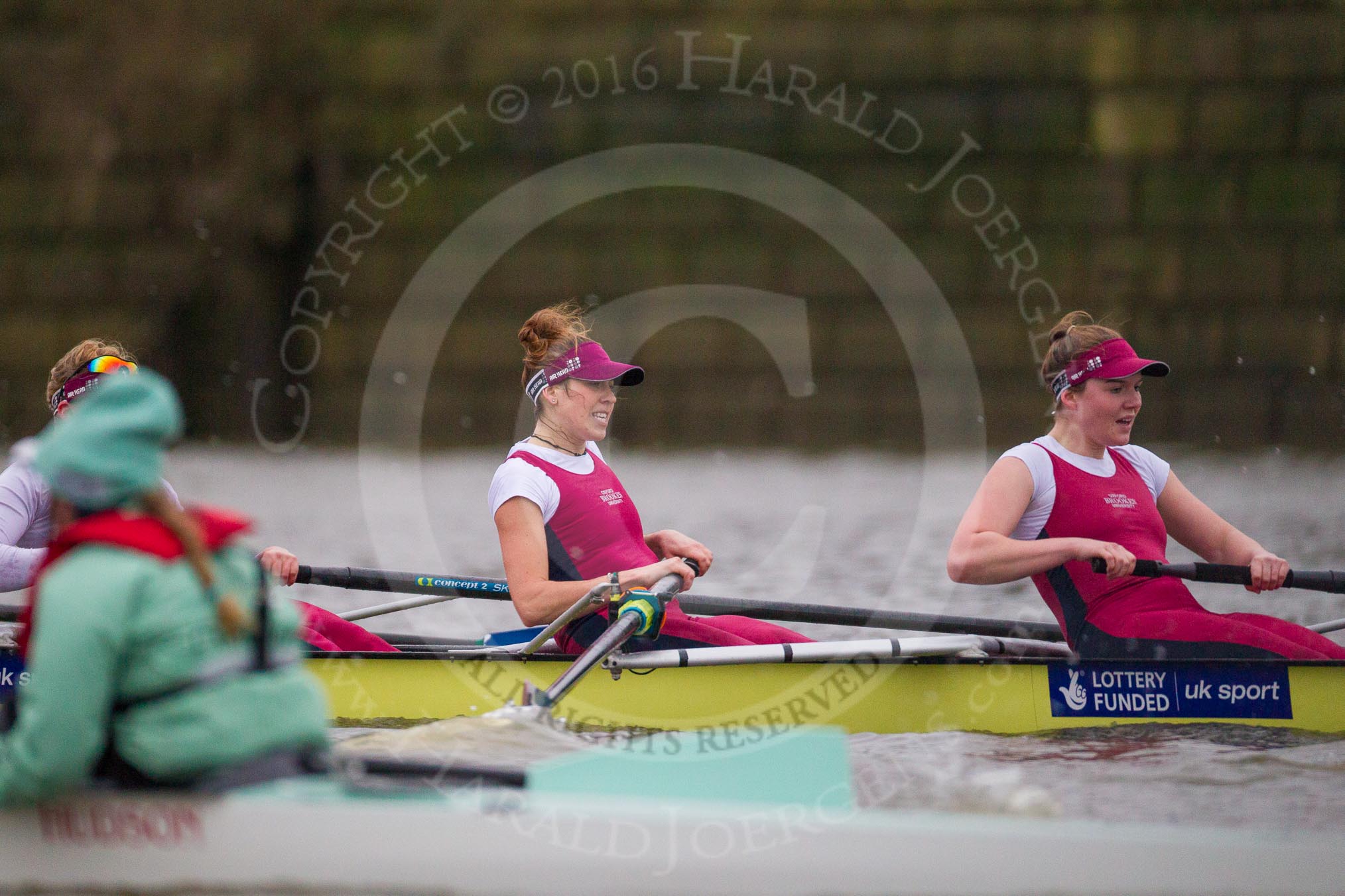 The Boat Race season 2016 - Women's Boat Race Fixture CUWBC vs OBUBC.
River Thames between Putney Bridge and Mortlake,
London SW15,

United Kingdom,
on 31 January 2016 at 16:02, image #78