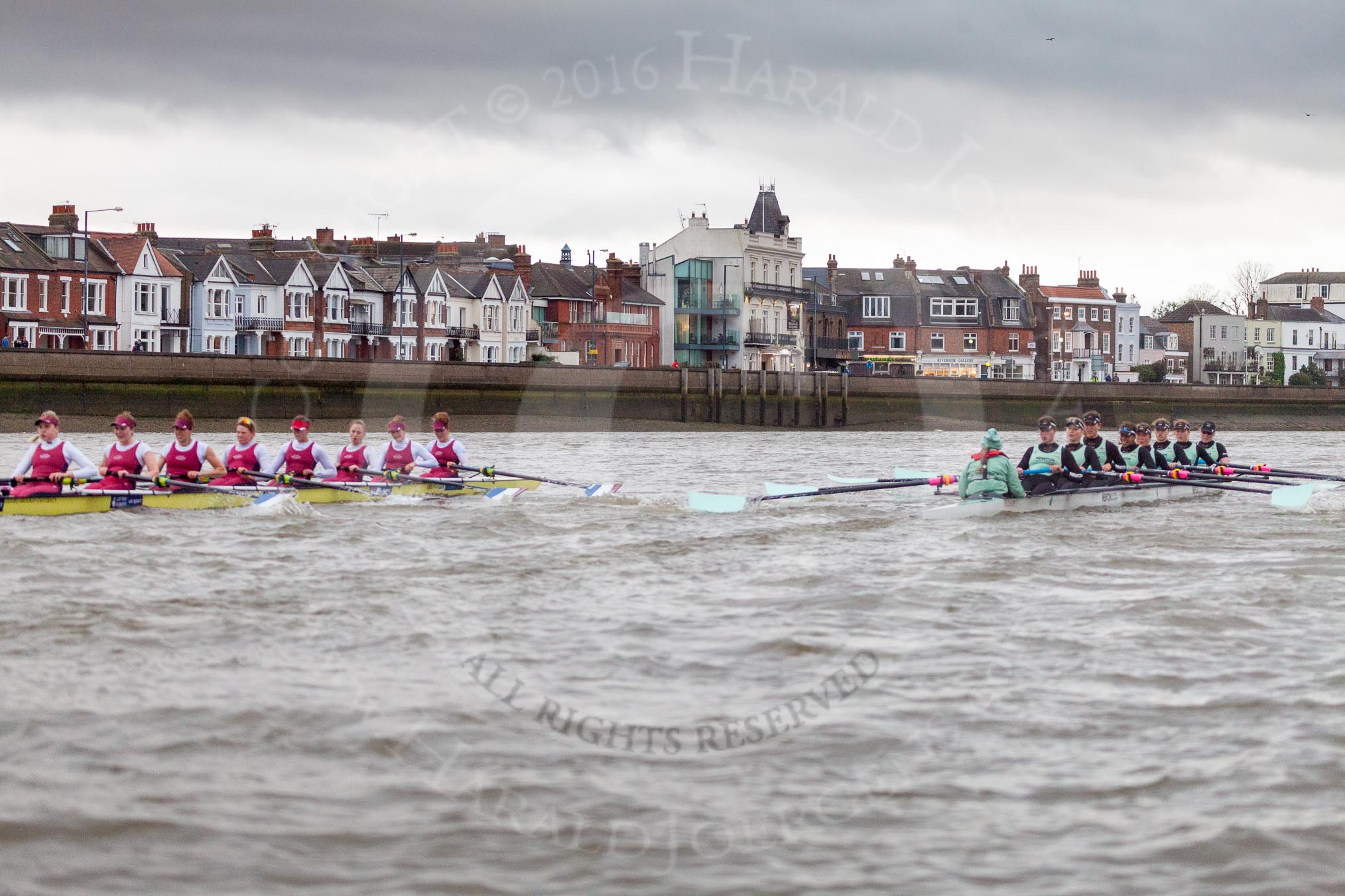 The Boat Race season 2016 - Women's Boat Race Fixture CUWBC vs OBUBC.
River Thames between Putney Bridge and Mortlake,
London SW15,

United Kingdom,
on 31 January 2016 at 16:23, image #135