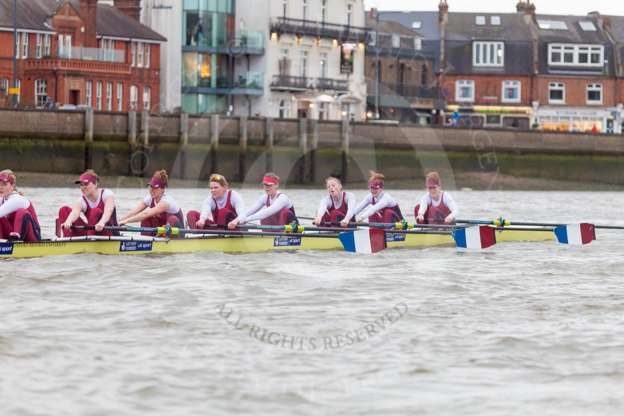 The Boat Race season 2016 - Women's Boat Race Fixture CUWBC vs OBUBC.
River Thames between Putney Bridge and Mortlake,
London SW15,

United Kingdom,
on 31 January 2016 at 16:23, image #136