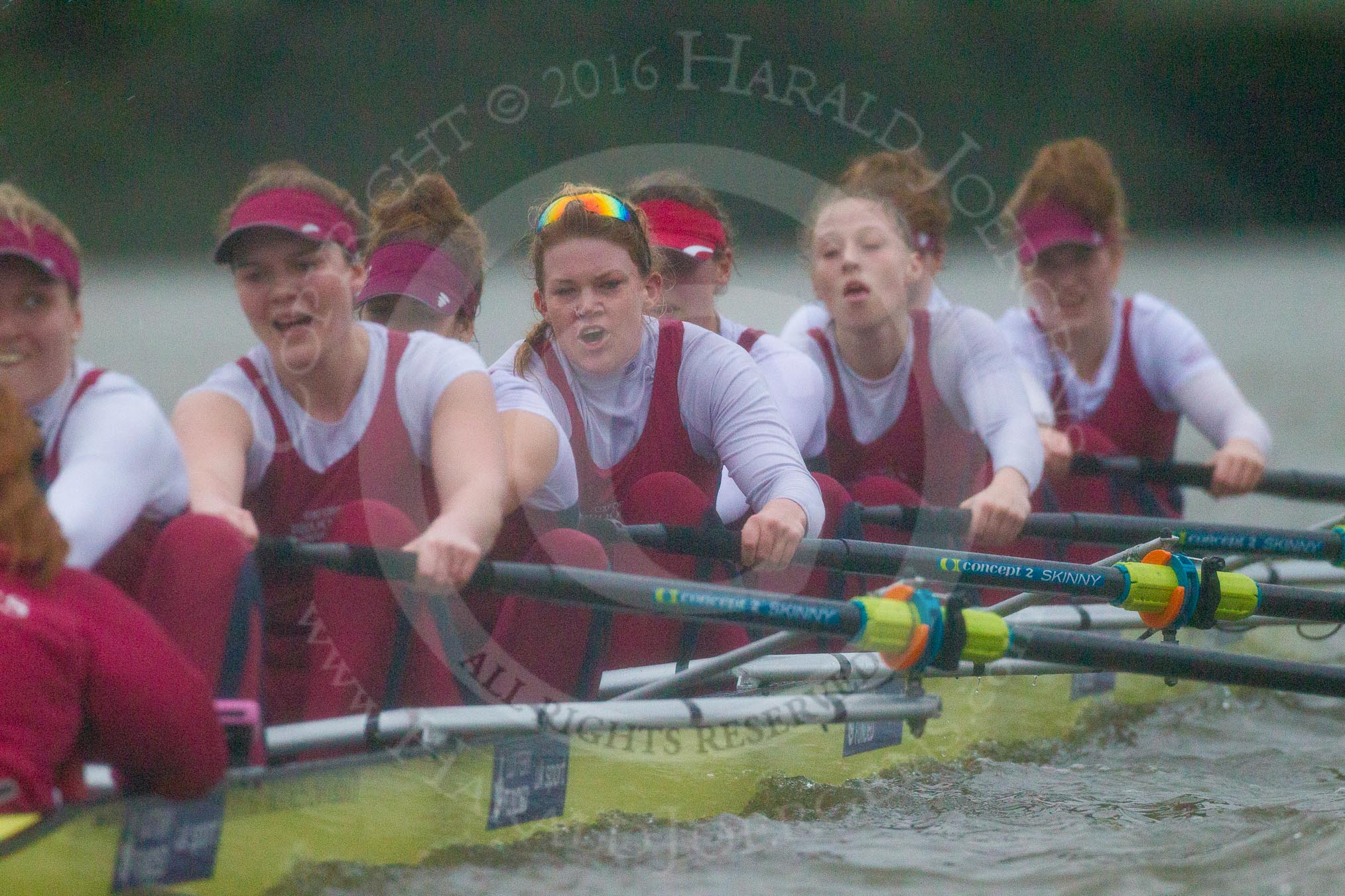 The Boat Race season 2016 - Women's Boat Race Fixture CUWBC vs OBUBC.
River Thames between Putney Bridge and Mortlake,
London SW15,

United Kingdom,
on 31 January 2016 at 16:28, image #161