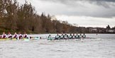 The Boat Race season 2016 - Women's Boat Race Fixture CUWBC vs OBUBC.
River Thames between Putney Bridge and Mortlake,
London SW15,

United Kingdom,
on 31 January 2016 at 16:20, image #124