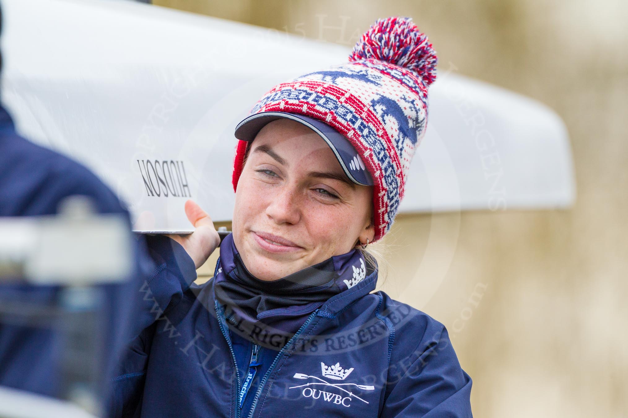 The Boat Race season 2016 - OUWBC training Wallingford: Flo Pickles, stroke in Osiris, the OUWBC reserve boat.
River Thames,
Wallingford,
Oxfordshire,

on 29 February 2016 at 15:15, image #30