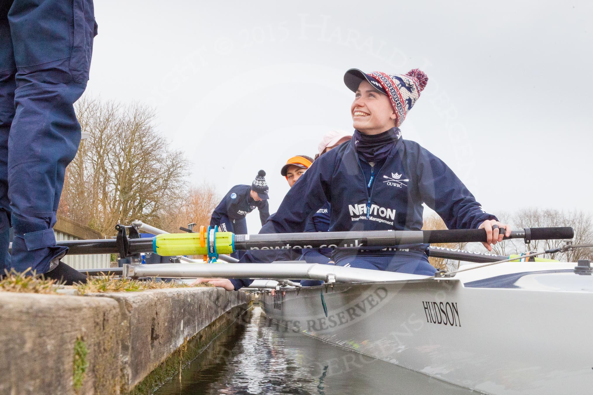 The Boat Race season 2016 - OUWBC training Wallingford: Flo Pickles, stroke in Osiris, the OUWBC reserve boat.
River Thames,
Wallingford,
Oxfordshire,

on 29 February 2016 at 15:19, image #40