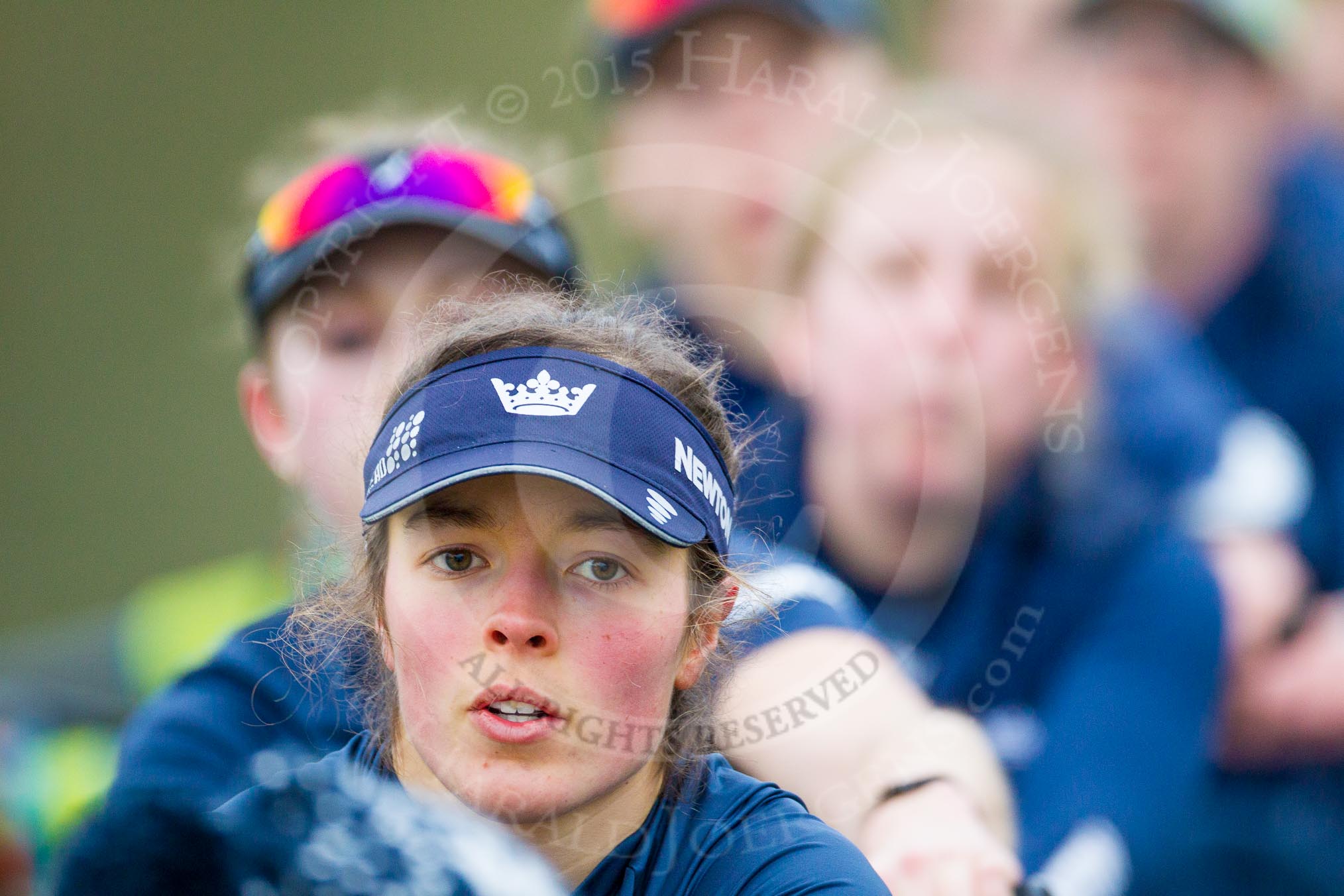 The Boat Race season 2016 - OUWBC training Wallingford: Lauren Kedar, stroke in the OUWBC Blue Boat.
River Thames,
Wallingford,
Oxfordshire,

on 29 February 2016 at 16:33, image #136