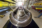 The Boat Race season 2016 - OUWBC training Wallingford: A close look at a modern high-tech boat inside Oxford's Fleming Boat House at Wallingford.
River Thames,
Wallingford,
Oxfordshire,

on 29 February 2016 at 14:16, image #3