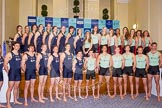 The Boat Race season 2016 - Crew Announcement and Weigh-In: The Cancer Research Boat Races Crew Announcement group photos - the Oxford women and men on the left, Cambridge on the right.
Westmister Hall, Westminster,
London SW11,

United Kingdom,
on 01 March 2016 at 10:31, image #82