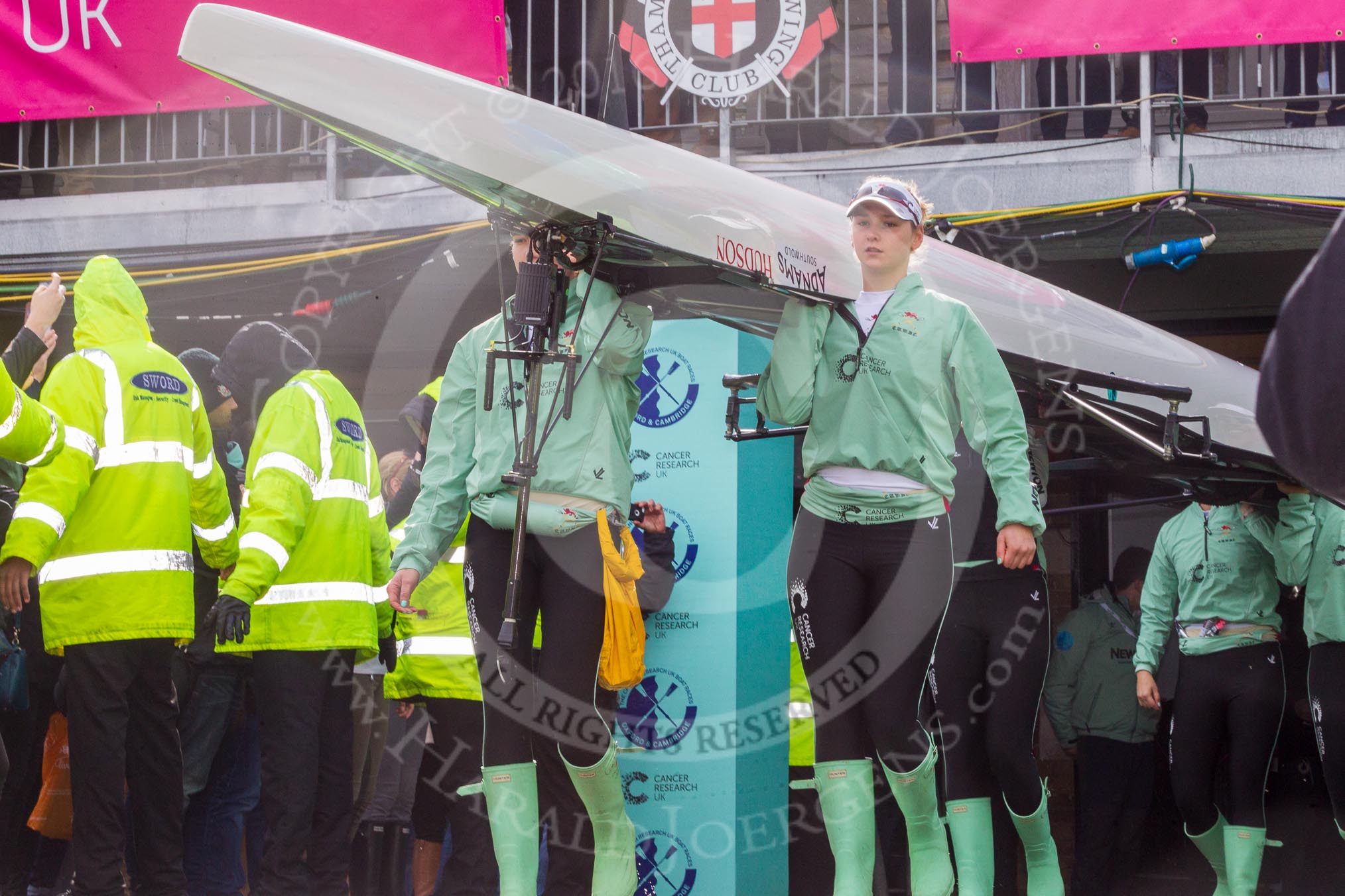 The Boat Race season 2016 -  The Cancer Research Women's Boat Race.
River Thames between Putney Bridge and Mortlake,
London SW15,

United Kingdom,
on 27 March 2016 at 13:25, image #91