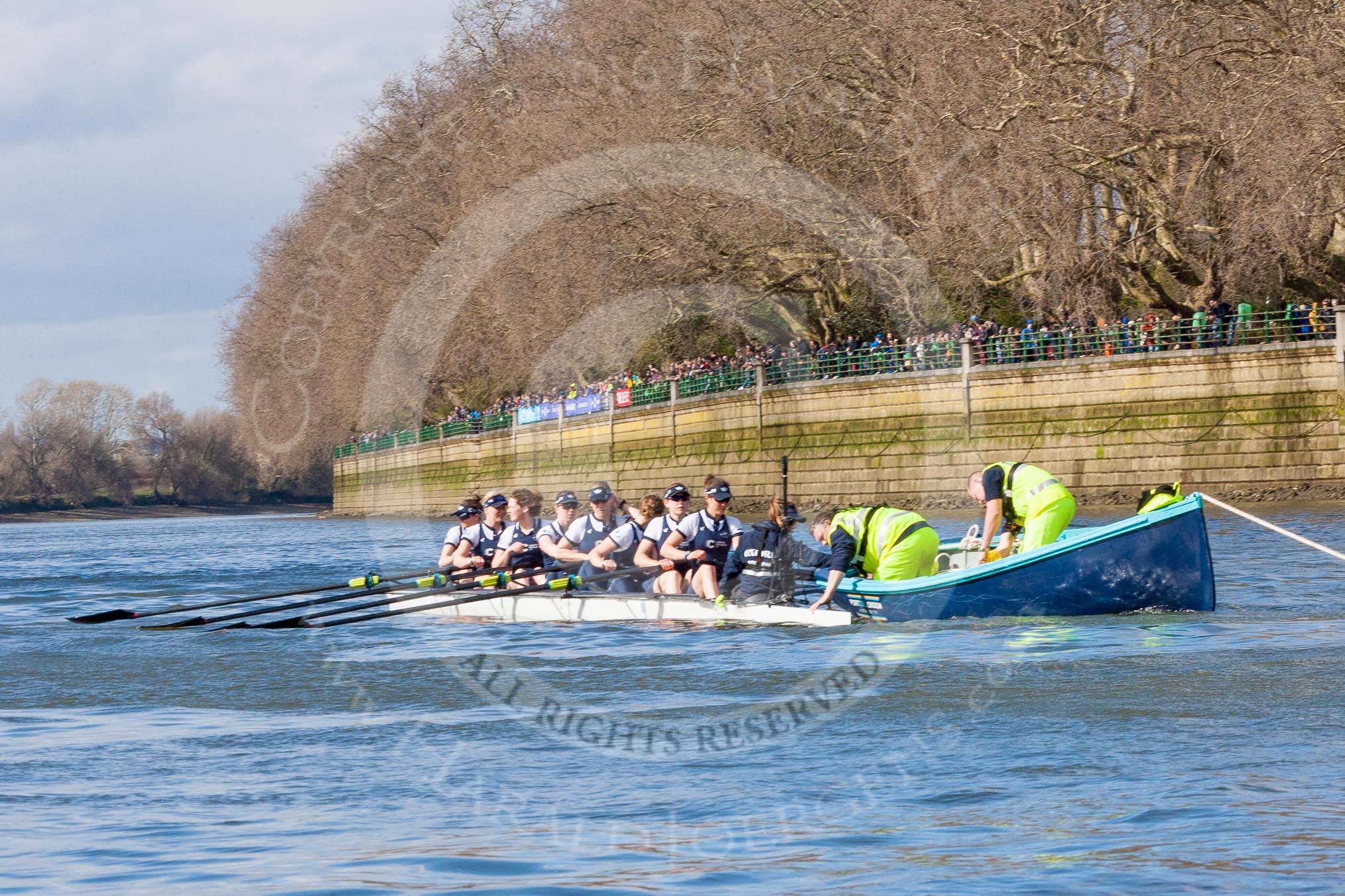 The Boat Race season 2016 -  The Cancer Research Women's Boat Race.
River Thames between Putney Bridge and Mortlake,
London SW15,

United Kingdom,
on 27 March 2016 at 14:05, image #149