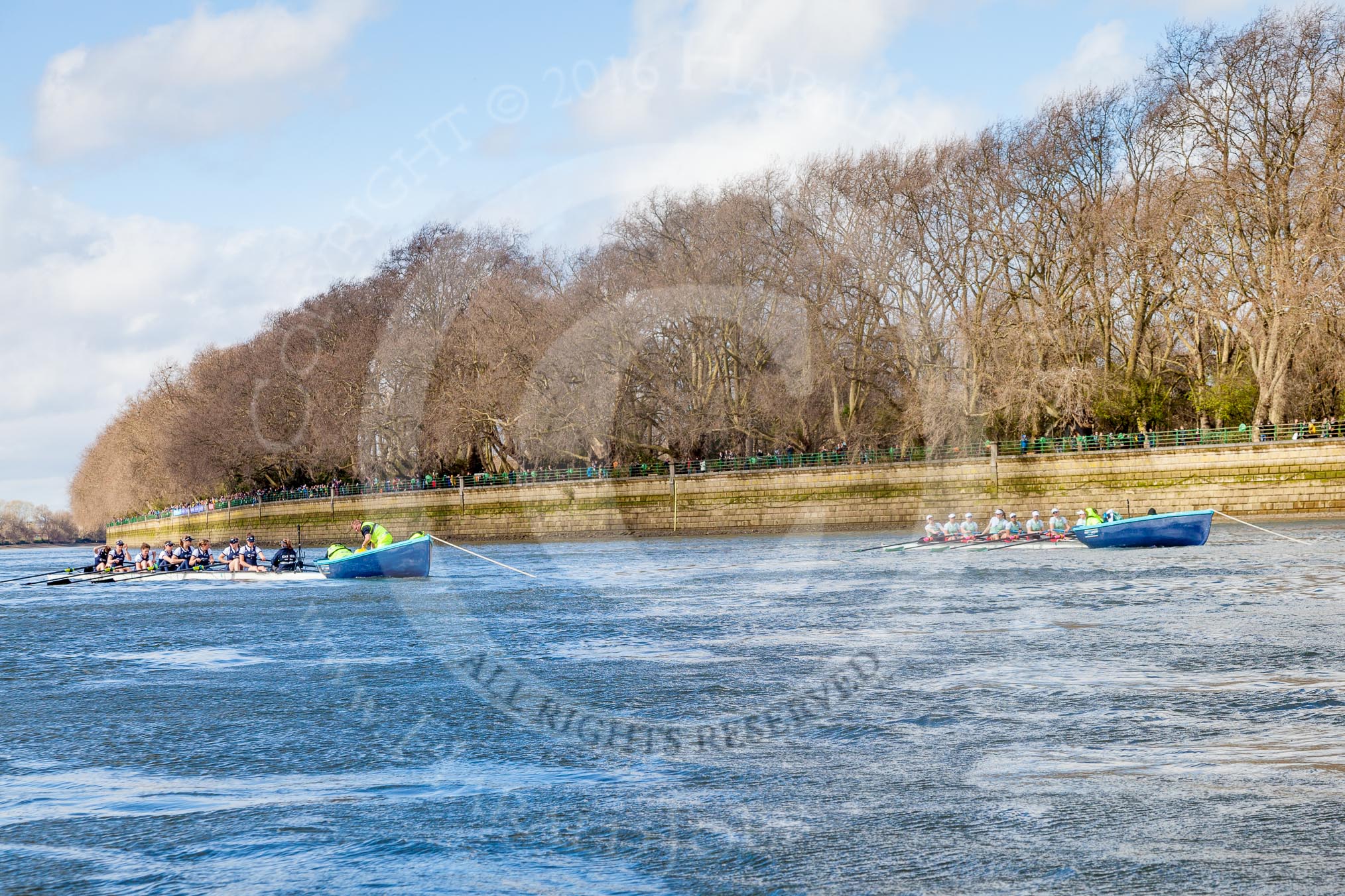 The Boat Race season 2016 -  The Cancer Research Women's Boat Race.
River Thames between Putney Bridge and Mortlake,
London SW15,

United Kingdom,
on 27 March 2016 at 14:05, image #150