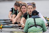 The Boat Race season 2017 - Women's Boat Race Fixture CUWBC vs Univerity of London: The CUWBC eight at the start of the race, cox - Matthew Holland, stroke - Alice White, 7 - Myriam Goudet, 6 - Melissa Wilson, 5 - Holy Hill, 4 - Imogen Grant, 3 - Ashton Brown, 2 - Kirsten Van Fosen, bow - Claire Lambe.
River Thames between Putney Bridge and Mortlake,
London SW15,

United Kingdom,
on 19 February 2017 at 16:01, image #68