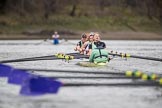 The Boat Race season 2017 - Women's Boat Race Fixture CUWBC vs Univerity of London: The CUWBC eight in the lead on the apporach to the finish, bow - Claire Lambe, 2 - Kirsten Van Fosen, 3 - Ashton Brown, 4 - Imogen Grant, 5 - Holy Hill, 6 - Melissa Wilson, 7 - Myriam Goudet, stroke - Alice White, cox - Matthew Holland.
River Thames between Putney Bridge and Mortlake,
London SW15,

United Kingdom,
on 19 February 2017 at 16:28, image #145