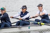 The Cancer Research UK Boat Race season 2017 - Women's Boat Race Fixture OUWBC vs Molesey BC: The OUWBC boat, here stroke Emily Cameron, 7 seat Jenna Hebert and 6 seat  Harriet Austin.
River Thames between Putney Bridge and Mortlake,
London SW15,

United Kingdom,
on 19 March 2017 at 15:21, image #18