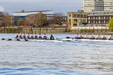 The Cancer Research UK Boat Race season 2017 - Women's Boat Race Fixture OUWBC vs Molesey BC: OUWBC extending their lead further at Palace Wharf.
River Thames between Putney Bridge and Mortlake,
London SW15,

United Kingdom,
on 19 March 2017 at 16:05, image #79