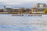 The Cancer Research UK Boat Race season 2017 - Women's Boat Race Fixture OUWBC vs Molesey BC: OUWBC extending their lead further at Palace Wharf.
River Thames between Putney Bridge and Mortlake,
London SW15,

United Kingdom,
on 19 March 2017 at 16:05, image #80