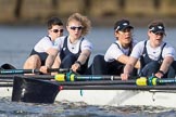 The Cancer Research UK Boat Race season 2017 - Women's Boat Race Fixture OUWBC vs Molesey BC: The OUWBC boat - bow Alice Roberts, 2 Beth Bridgman, 3 Rebecca Te Water Naude, 4 Rebecca Esselstein.
River Thames between Putney Bridge and Mortlake,
London SW15,

United Kingdom,
on 19 March 2017 at 16:05, image #83