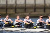 The Cancer Research UK Boat Race season 2017 - Women's Boat Race Fixture OUWBC vs Molesey BC: The Molesey boat, here bow Emma McDonald, 2 Caitlin Boyland, 3 Lucy Primmer, 4 Claire McKeown, 5 Katie Bartlett.
River Thames between Putney Bridge and Mortlake,
London SW15,

United Kingdom,
on 19 March 2017 at 16:05, image #90