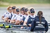 The Cancer Research UK Boat Race season 2017 - Women's Boat Race Fixture OUWBC vs Molesey BC: OUWBC during the second part of the fixture - bow Alice Roberts, 2 Beth Bridgman, 3 Rebecca Te Water Naude, 4 Rebecca Esselstein, 5 Chloe Laverack, 6 Harriet Austin, 7 Jenna Hebert, stroke Emily Cameron, cox Eleanor Shearer.
River Thames between Putney Bridge and Mortlake,
London SW15,

United Kingdom,
on 19 March 2017 at 16:21, image #135