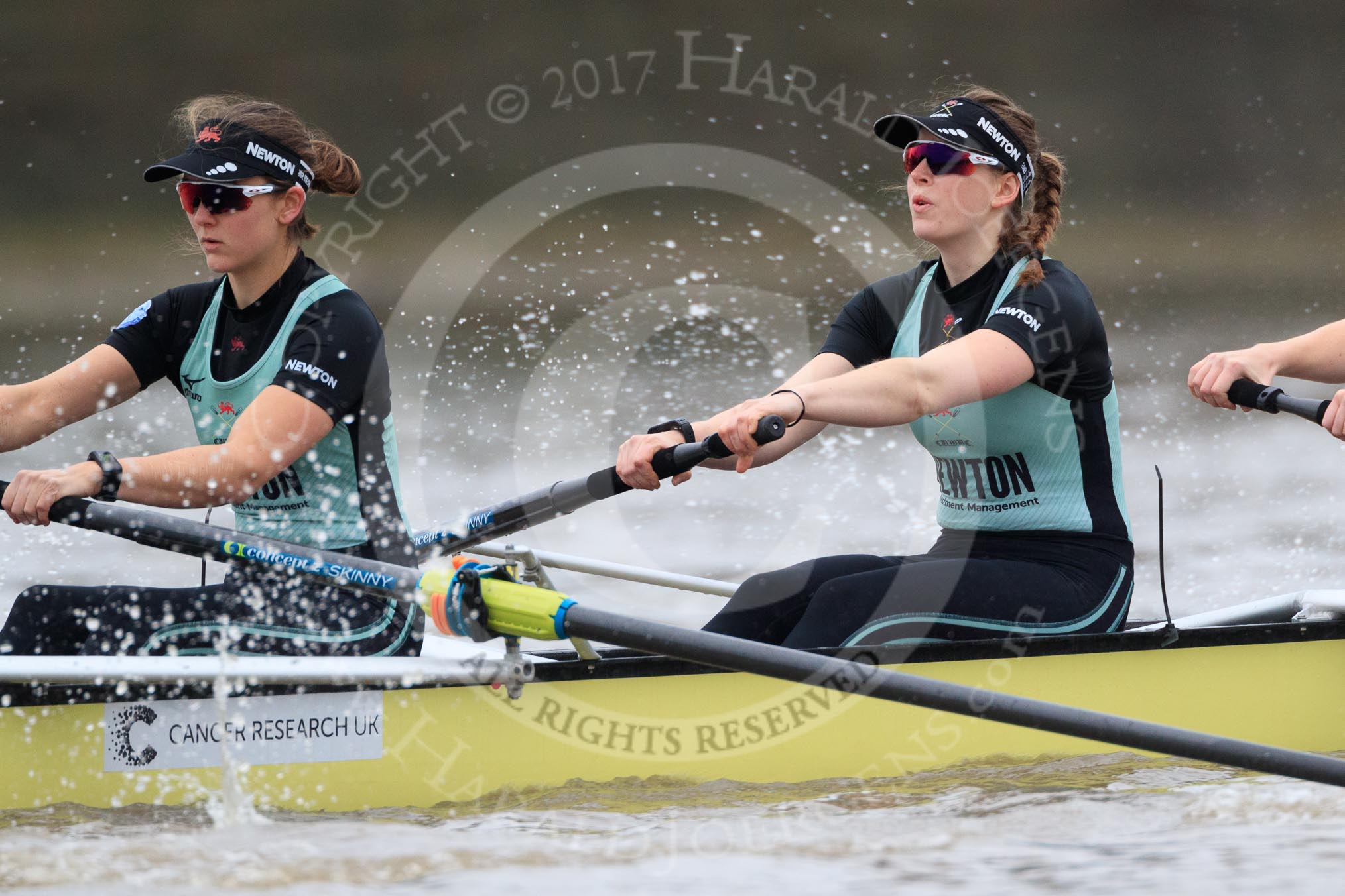 The Boat Race season 2018 - Women's Boat Race Trial Eights (CUWBC, Cambridge): Wingardium Leviosa, here 5 Tricia Smith, 4 Emma Andrews.
River Thames between Putney Bridge and Mortlake,
London SW15,

United Kingdom,
on 05 December 2017 at 12:43, image #53