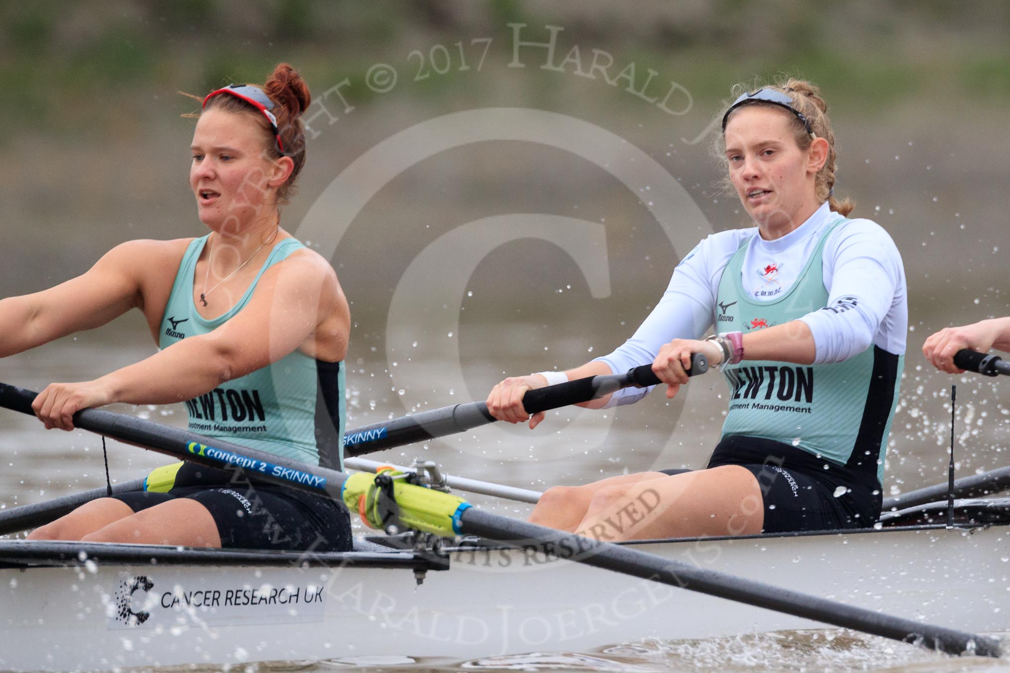 The Boat Race season 2018 - Women's Boat Race Trial Eights (CUWBC, Cambridge): Expecto Patronum, here 5 Kelsey Barolak, 4 Laura Foster.
River Thames between Putney Bridge and Mortlake,
London SW15,

United Kingdom,
on 05 December 2017 at 12:45, image #75